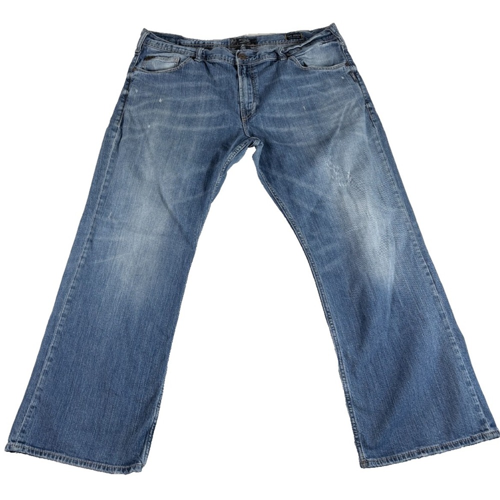Silver Jeans Co. Zac Mens 42x32 (43x31.5) Blue Denim Relaxed Fit Straight Leg